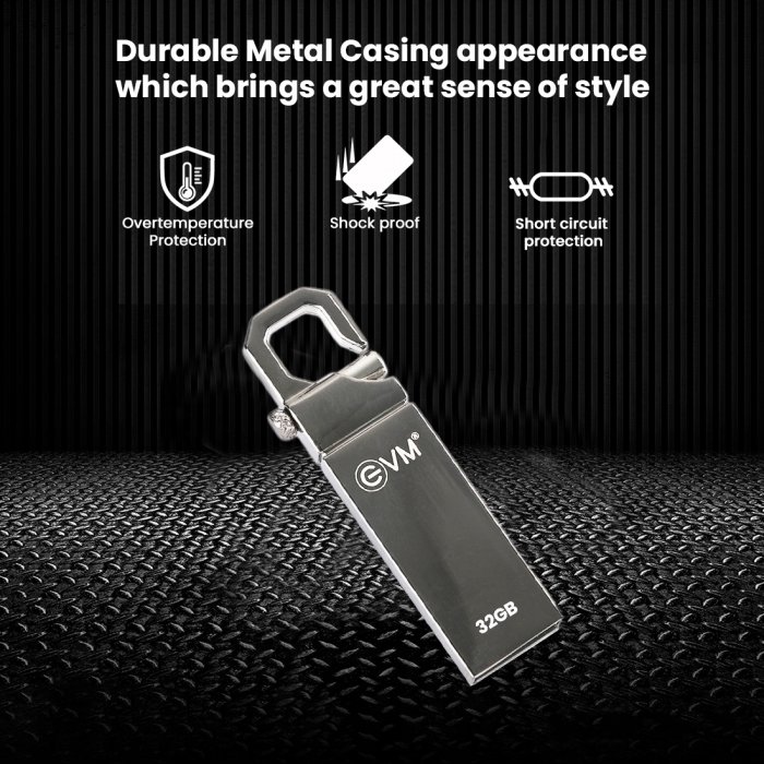 EVM 32 GB EnStore Pen Drive Metal Durable Casing