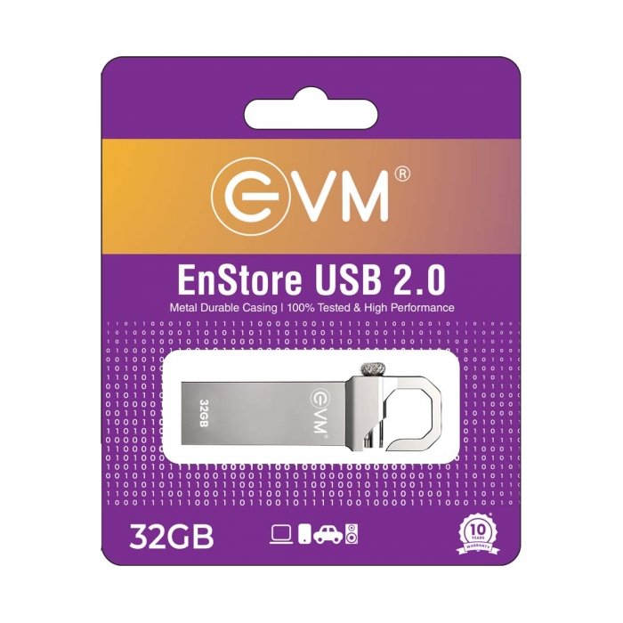 EVM 32 GB EnStore Pen Drive Metal Durable Casing