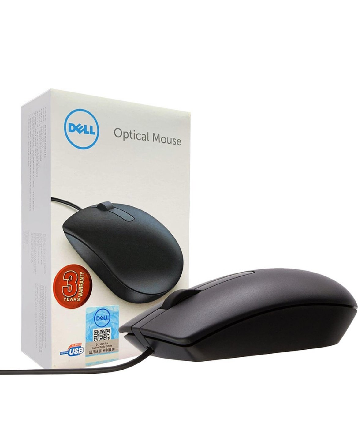 DELL MS-116 Wired  Optical Mouse  (USB 3.0, USB 2.0, Black) 