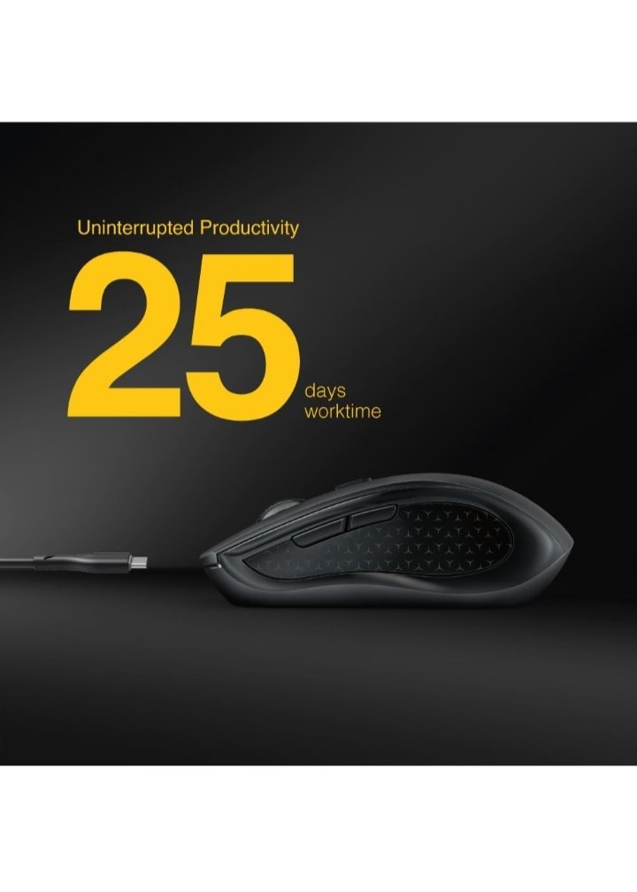 FINGERS SwiftCharge Wireless Optical Mouse with Bluetooth  (2.4GHz Wireless, Matte Black)