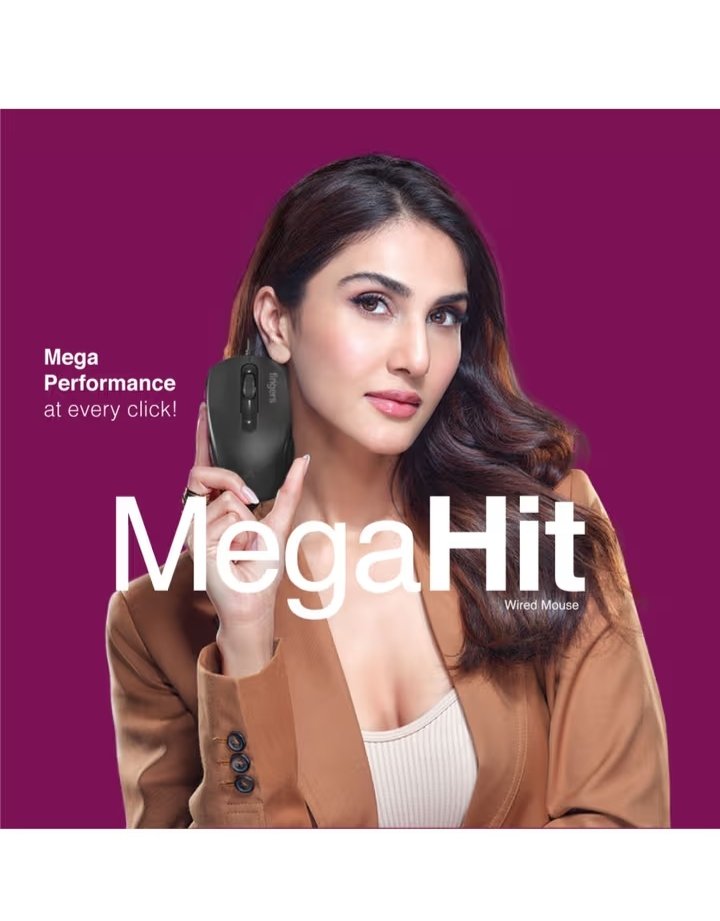 FINGERS MegaHit Wired Optical Mouse  (USB 2.0, Black)