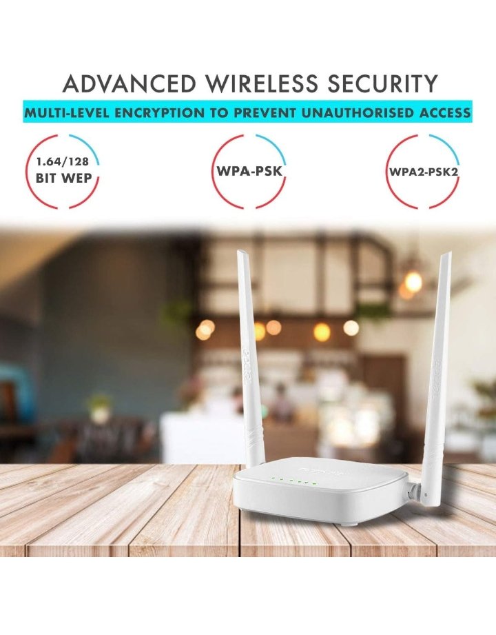Tenda N301 N300 Wireless Easy Setup Router(White, Not a Modem) - RJ45 ( single _band, 100 megabits_