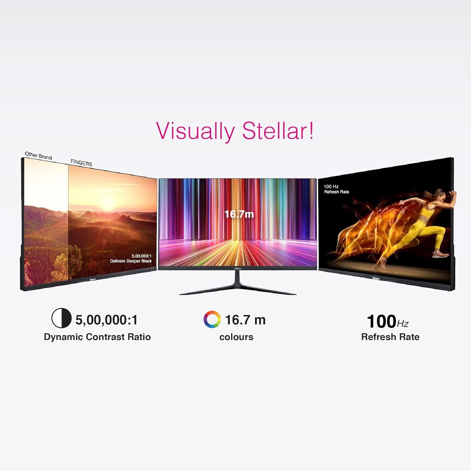 FINGERS The Big Picture LED Monitor Satin-2150 [21.45 (51.48cm), FHD (1920x1080 px), Ultra-Slim &amp