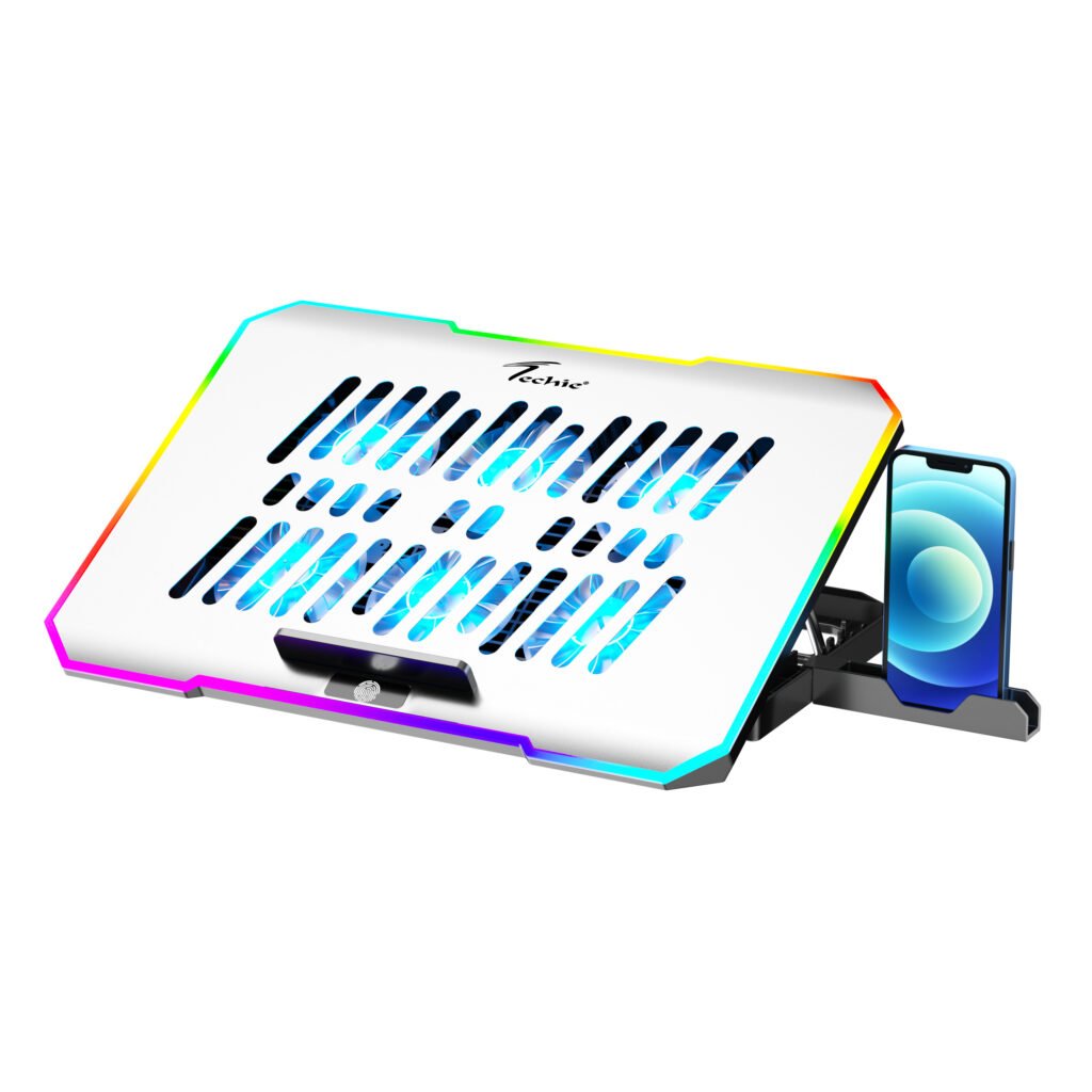 Laptop Cooling Pad With  RGB Lights Techie Aerocool 6 Fan