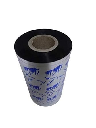  Thermal Transfer Ribbon(Premium Wax) 105MM*300MTR Paper Label  (Pure Black Impression)